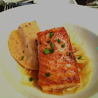 Seared Salmon, Peanut Coconut Curry